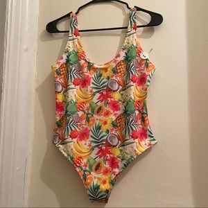 Forever 21 Swimwear One Pie White/Orange